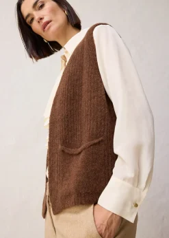 Femme bonprix Maille|Premium|Gilet sans manches en grosse maille