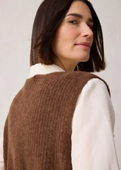 Femme bonprix Maille|Premium|Gilet sans manches en grosse maille