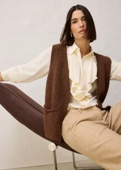 Femme bonprix Maille|Premium|Gilet sans manches en grosse maille