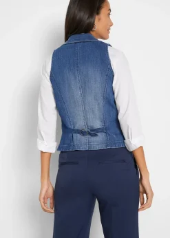 bonprix Gilet sans manches en jean extensible|Femme Vestes & Manteaux
