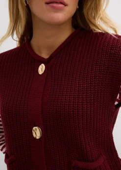 bonprix Gilet sans manches en maille avec des poches|Femme Maille|Vestes & Manteaux