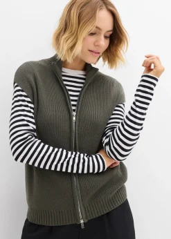 Femme bonprix Maille|Vestes & Manteaux|Gilet sans manches en maille