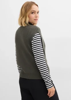 Femme bonprix Maille|Vestes & Manteaux|Gilet sans manches en maille
