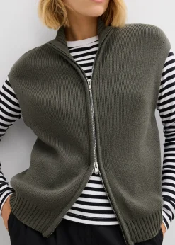 Femme bonprix Maille|Vestes & Manteaux|Gilet sans manches en maille