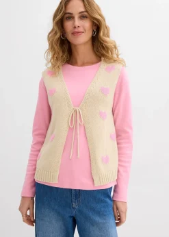 Femme bonprix Maille|Vestes & Manteaux|Gilet sans manches en maille