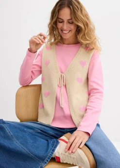 Femme bonprix Maille|Vestes & Manteaux|Gilet sans manches en maille