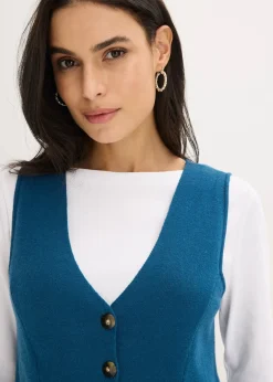 Femme bonprix Maille|Vestes & Manteaux|Gilet sans manches en maille