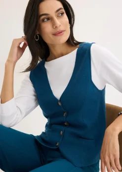 Femme bonprix Maille|Vestes & Manteaux|Gilet sans manches en maille