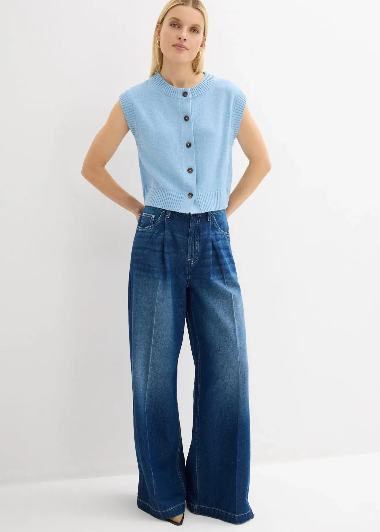 bonprix Gilet sans manches en maille|Femme Maille|Vestes & Manteaux