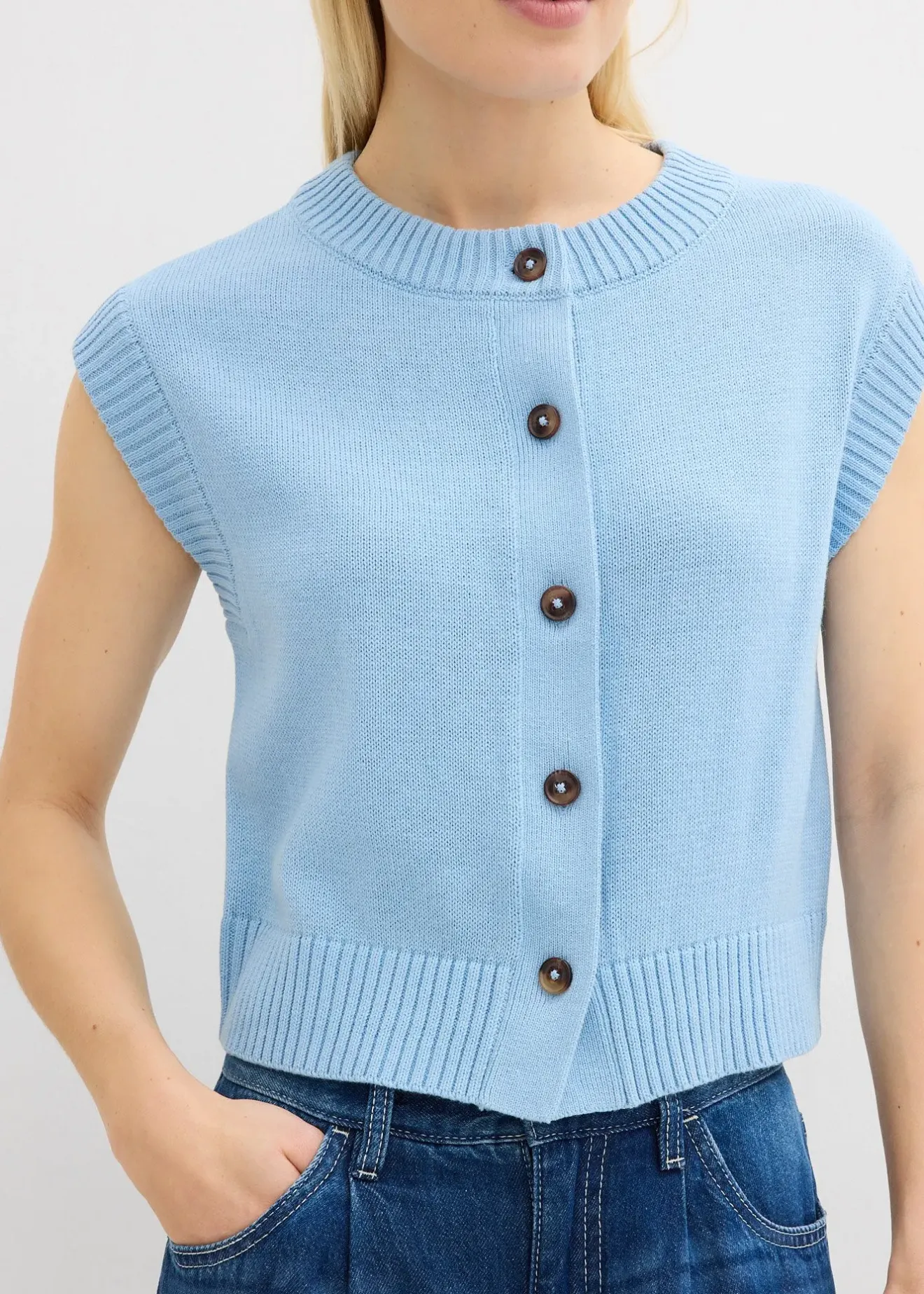 bonprix Gilet sans manches en maille|Femme Maille|Vestes & Manteaux