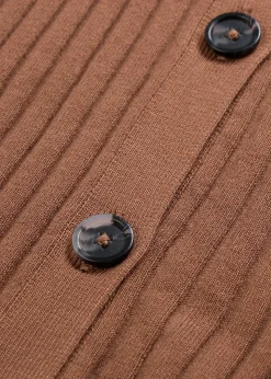 bonprix Gilet sans manches en maille côtelée|Femme Maille|Vestes & Manteaux