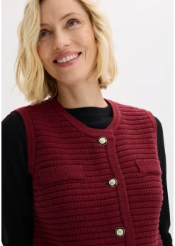 Femme bonprix Maille|Vestes & Manteaux|Gilet sans manches en maille