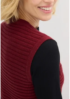 Femme bonprix Maille|Vestes & Manteaux|Gilet sans manches en maille