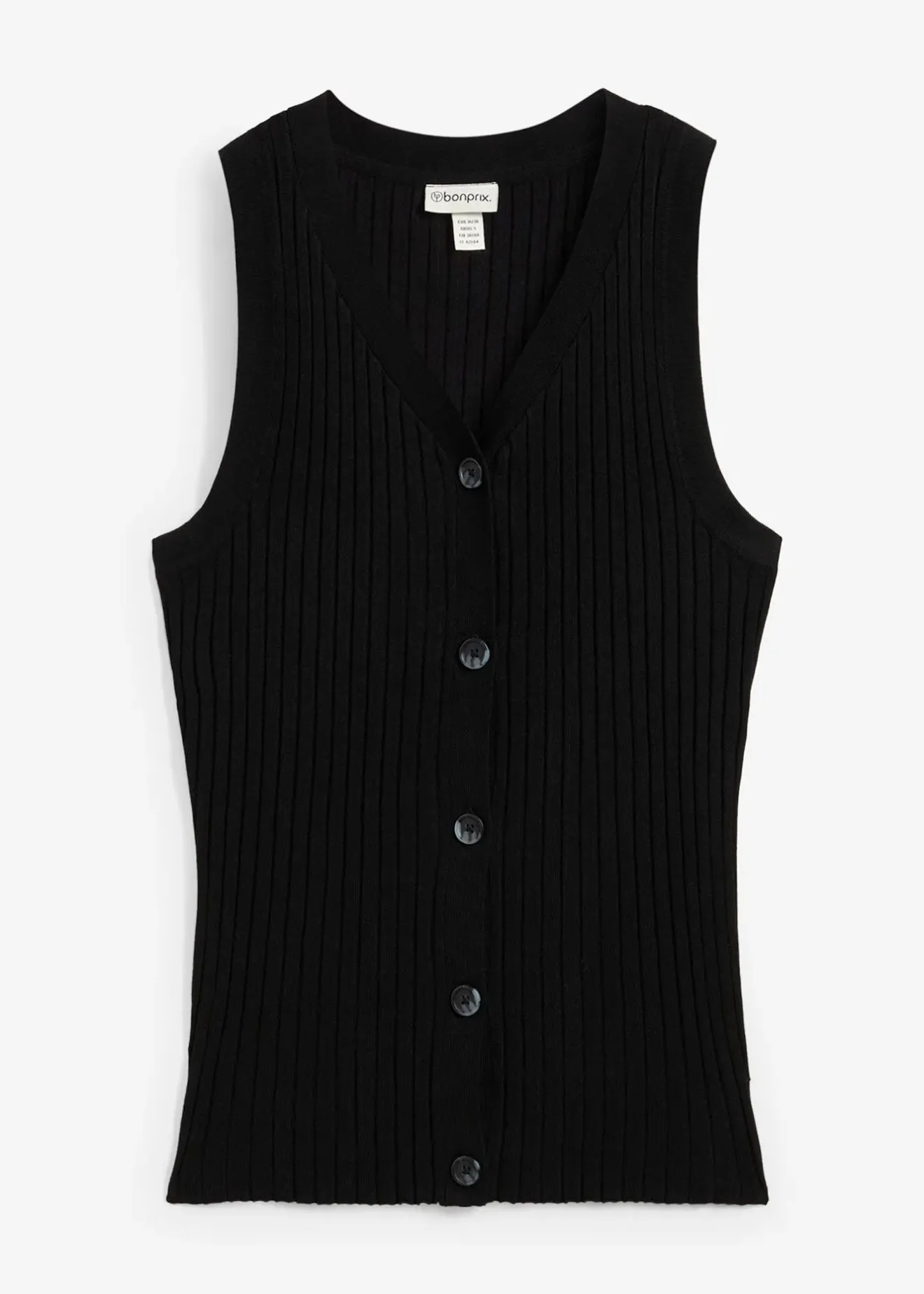 Femme bonprix Maille|Vestes & Manteaux|Gilet sans manches en maille côtelée