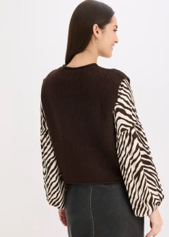 bonprix Gilet sans manches en maille à boutons décoratifs|Femme Maille|Vestes & Manteaux