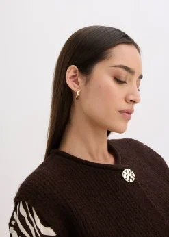 bonprix Gilet sans manches en maille à boutons décoratifs|Femme Maille|Vestes & Manteaux