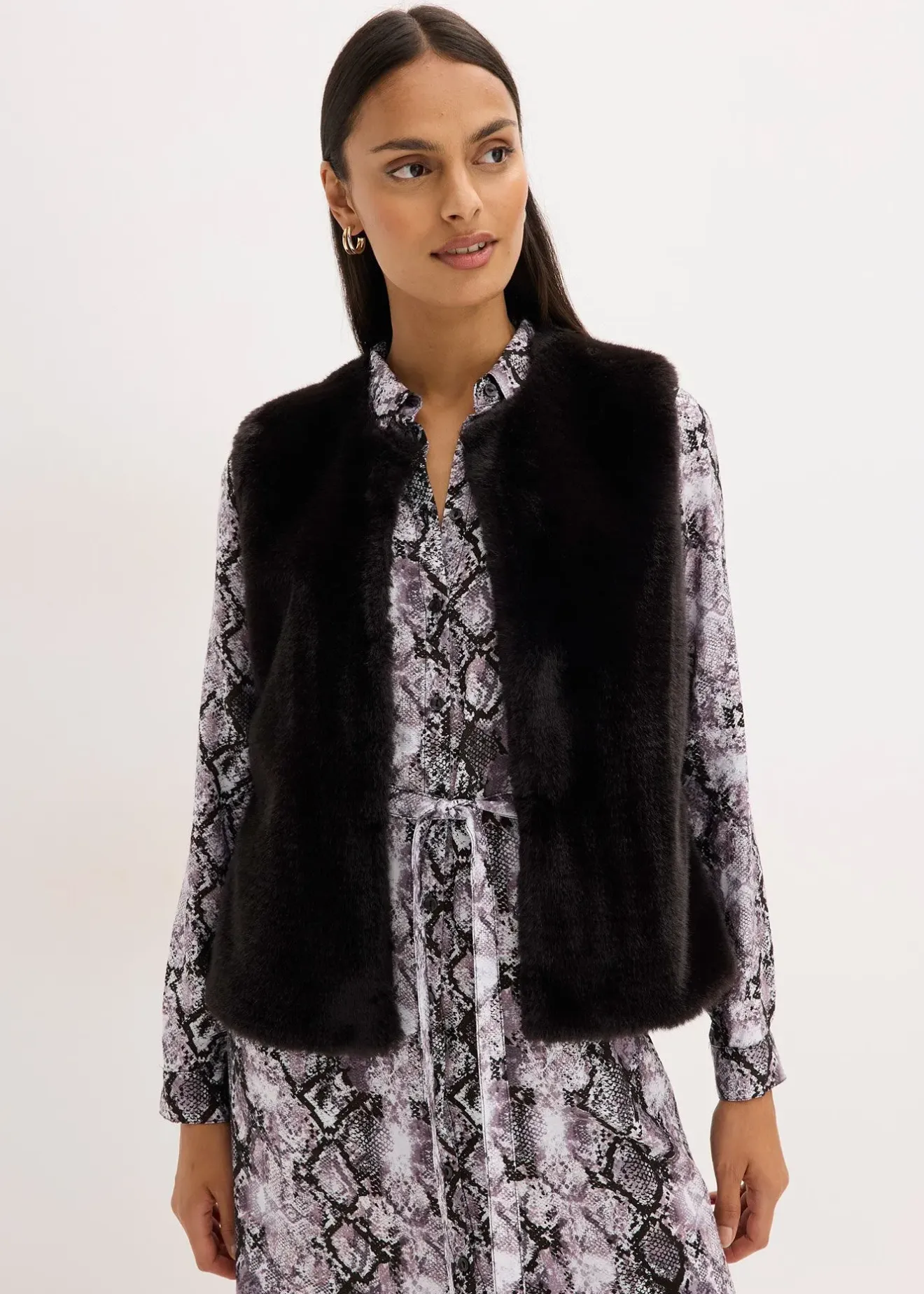 bonprix Gilet sans manches en peluche|Femme Vestes & Manteaux