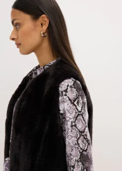 bonprix Gilet sans manches en peluche|Femme Vestes & Manteaux