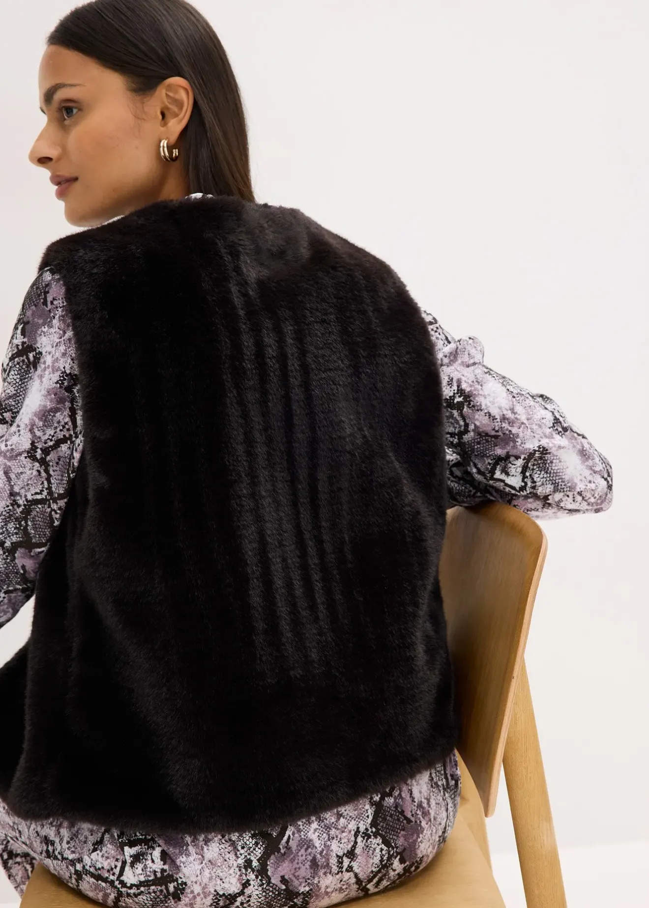 bonprix Gilet sans manches en peluche|Femme Vestes & Manteaux