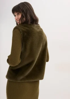 Femme bonprix Vestes & Manteaux|Gilet sans manches en peluche