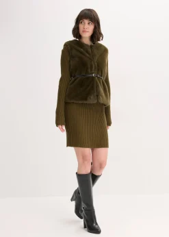 Femme bonprix Vestes & Manteaux|Gilet sans manches en peluche