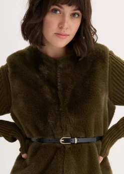 Femme bonprix Vestes & Manteaux|Gilet sans manches en peluche