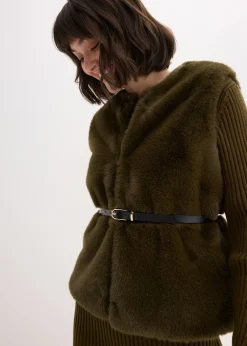 Femme bonprix Vestes & Manteaux|Gilet sans manches en peluche