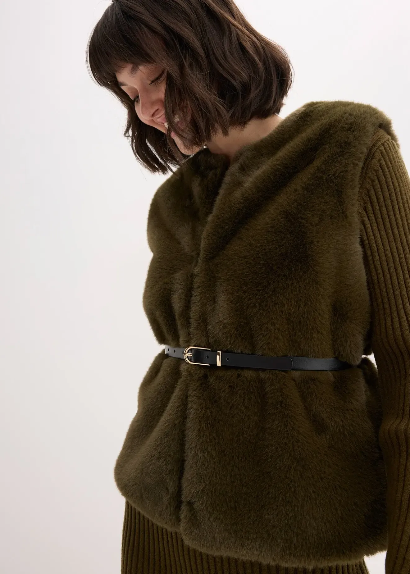 Femme bonprix Vestes & Manteaux|Gilet sans manches en peluche