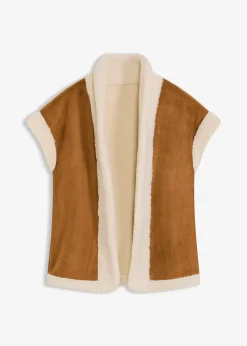 bonprix Gilet sans manches en sherpa|Femme Vestes & Manteaux