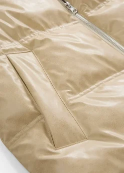 bonprix Gilet sans manches enduit et matelassé|Femme Vestes & Manteaux