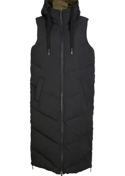 Femme bonprix Vestes & Manteaux|Gilet sans manches matelassé réversible en polyester recyclé avec capuche