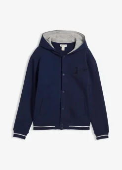 bonprix Gilet style universitaire à capuche en molleton 100% coton|Enfant Vêtements Enfant|Garçons 9-16 Ans·Pulls & Sweats