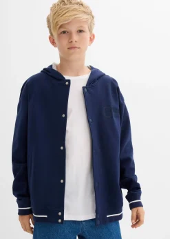 bonprix Gilet style universitaire à capuche en molleton 100% coton|Enfant Vêtements Enfant|Garçons 9-16 Ans·Pulls & Sweats