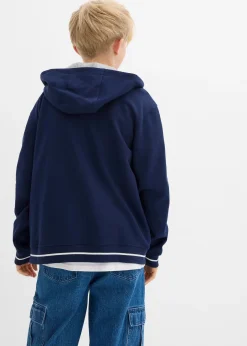 bonprix Gilet style universitaire à capuche en molleton 100% coton|Enfant Vêtements Enfant|Garçons 9-16 Ans·Pulls & Sweats