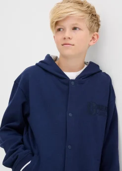 bonprix Gilet style universitaire à capuche en molleton 100% coton|Enfant Vêtements Enfant|Garçons 9-16 Ans·Pulls & Sweats