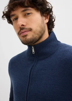 bonprix Gilet zippé en fine maille|Homme Pulls & Gilets