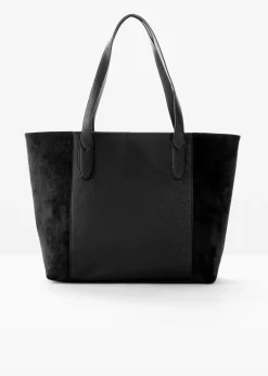 Femme bonprix Sacs|Grand cabas bi-matière