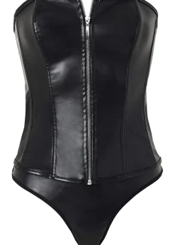 Femme bonprix Guêpières & Déshabillés|Dessous|Guêpière + string enduits (ens. 2 pces)