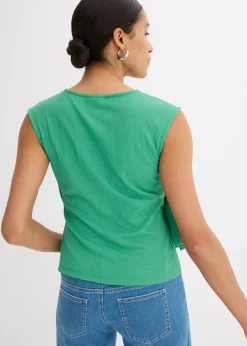 bonprix Haut esprit cache-cœur en jersey crêpe|Femme T-Shirts & Tops