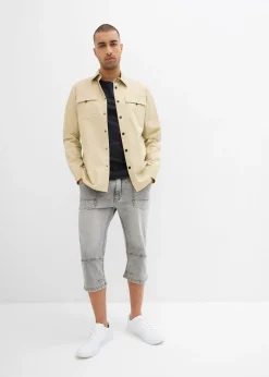 Homme bonprix Jeans|Jean 3/4 droit, Regular, droit