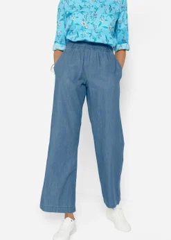 bonprix Jean à enfiler léger avec taille confortable, coupe large|Femme Jeans