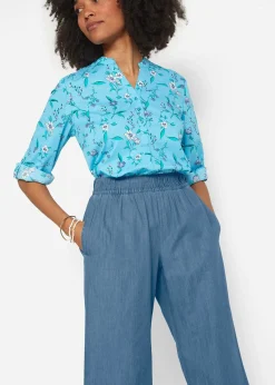 bonprix Jean à enfiler léger avec taille confortable, coupe large|Femme Jeans