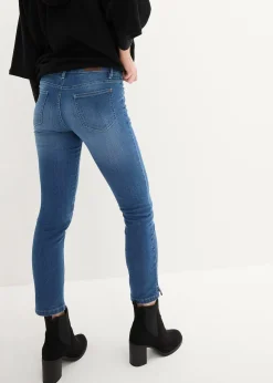 Femme bonprix Jeans|Jean 7/8 extensible, bas fendu