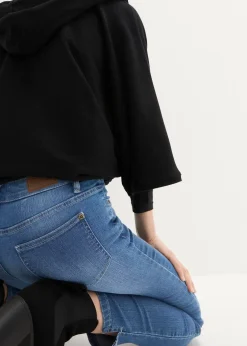 Femme bonprix Jeans|Jean 7/8 extensible, bas fendu