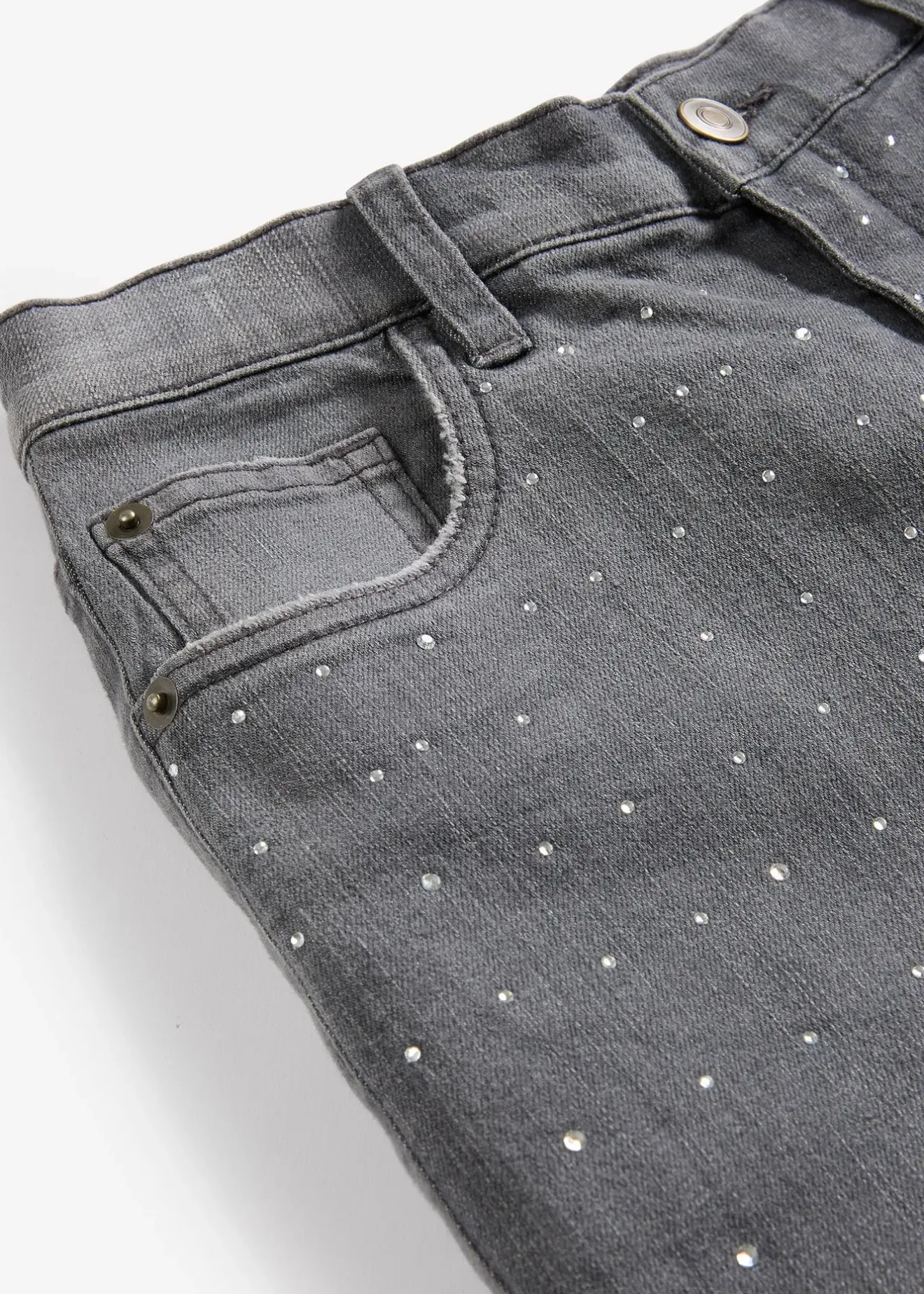bonprix Jean ample taille mi-haute, orné de strass|Enfant Vêtements Enfant|Filles 9-16 Ans·Jeans