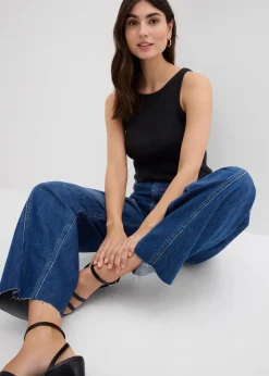 Femme bonprix Jeans|Jean balloon, taille haute, ultra-doux