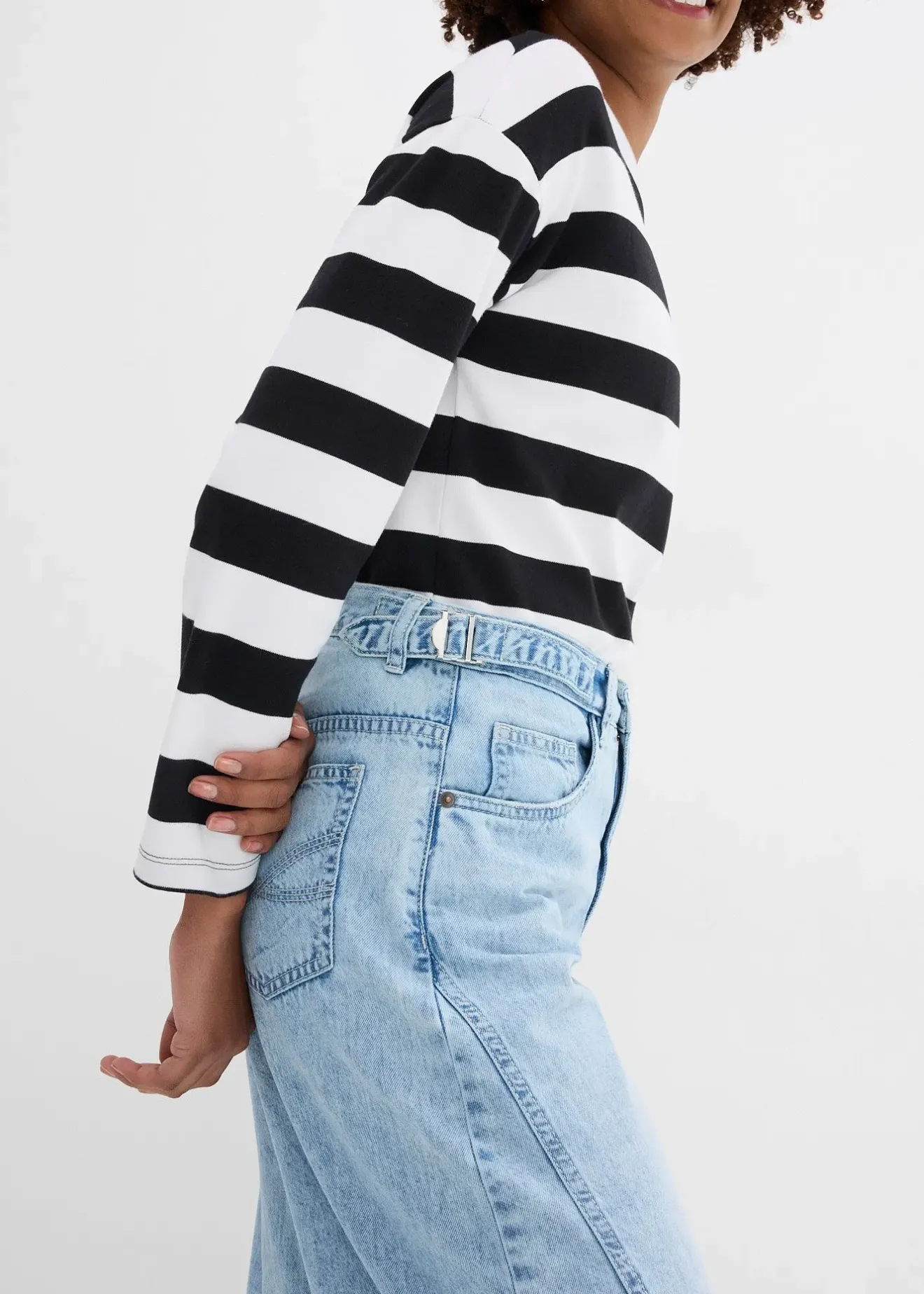 bonprix Jean Balloon taille mi-haute|Femme Jeans|Tailles Petite