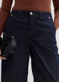 Femme bonprix Jeans|Jean balloon taille mi-haute ultra doux, cropped