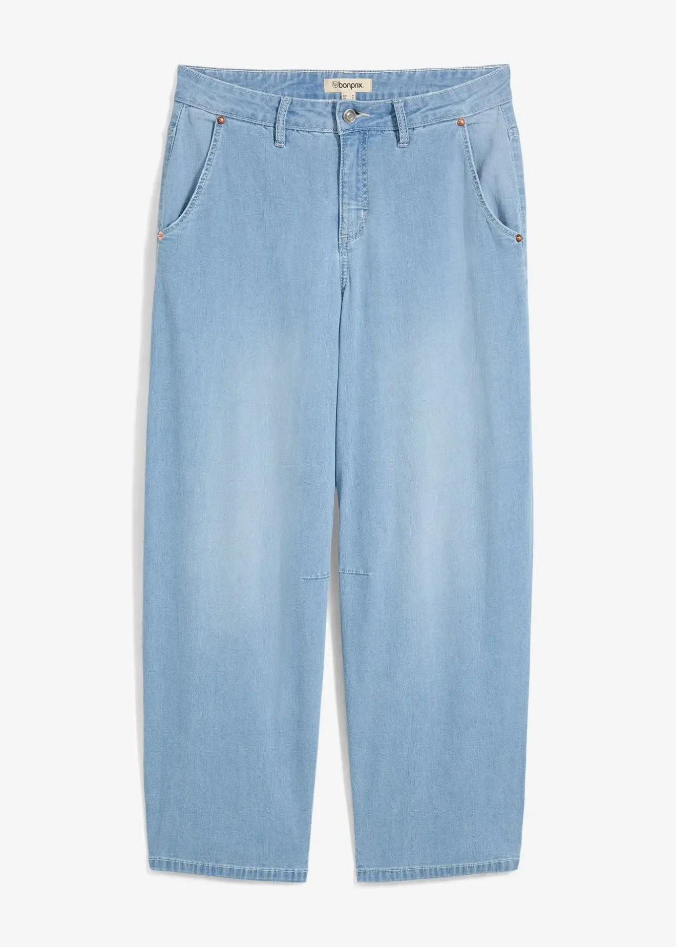 bonprix Jean balloon taille mi-haute ultra doux, cropped|Femme Jeans