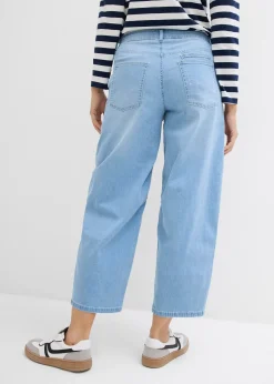 bonprix Jean balloon taille mi-haute ultra doux, cropped|Femme Jeans